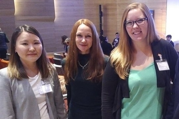 Picture (L-R): Mariia Iakovleva, Larissa Shasko, Michaela Neetz, JSGS graduate students