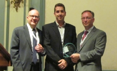 Left to Right: Ken Rasmussen, Associate Director, JSGS; Elijah Alquist, JSGS student; and André Fortier, Chair of the IPAC Endowment Fund