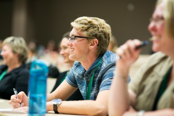 Eric Neudorf (center), JSGS Alumnus and Statistics Canada Analyst